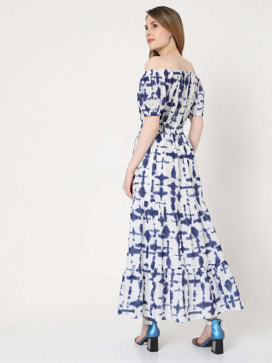 Blue Tie Dye Maxi Dress - Image 4
