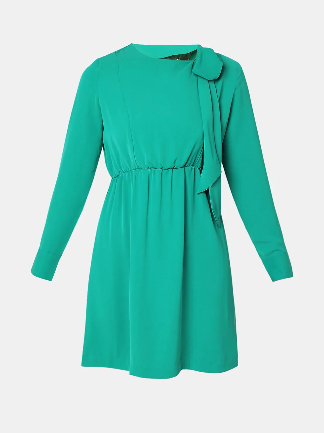 Green Tie-Up Mini Dress - Image 7