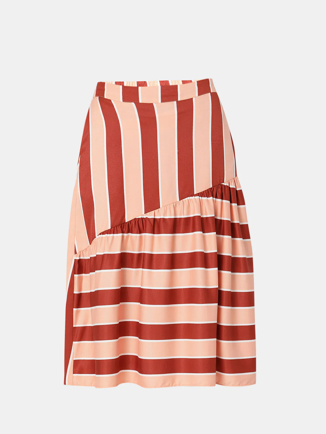 Peach Striped Midi Co-Ord Skirt - Image 7