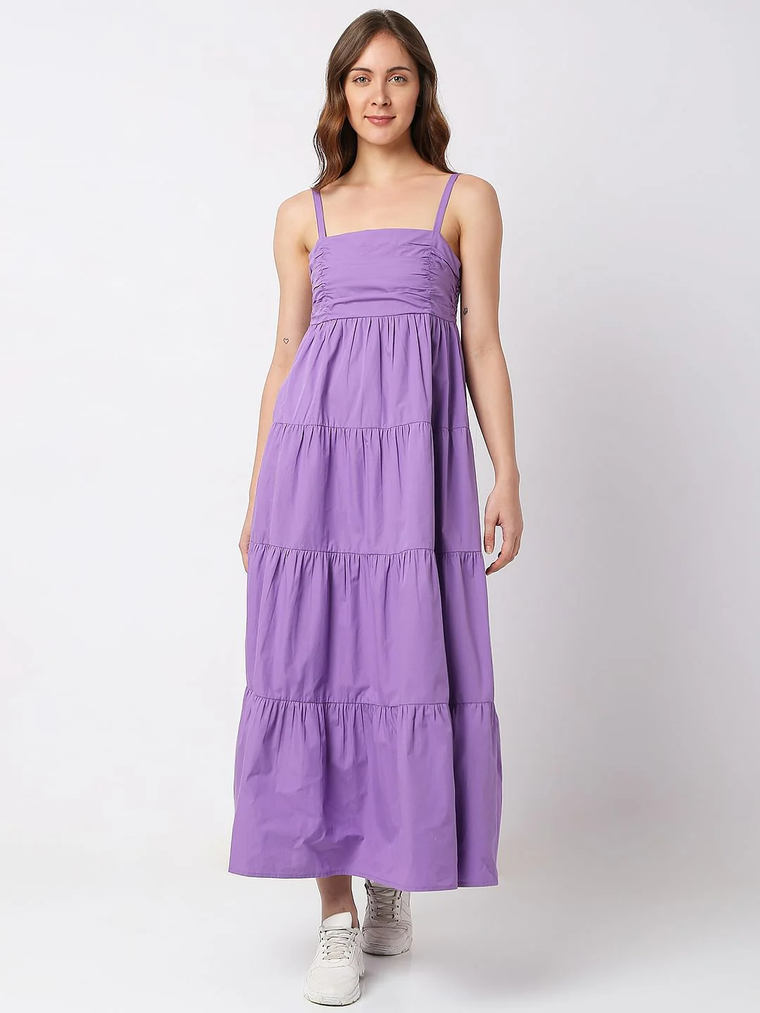 Purple Tiered Maxi Dress - Image 2