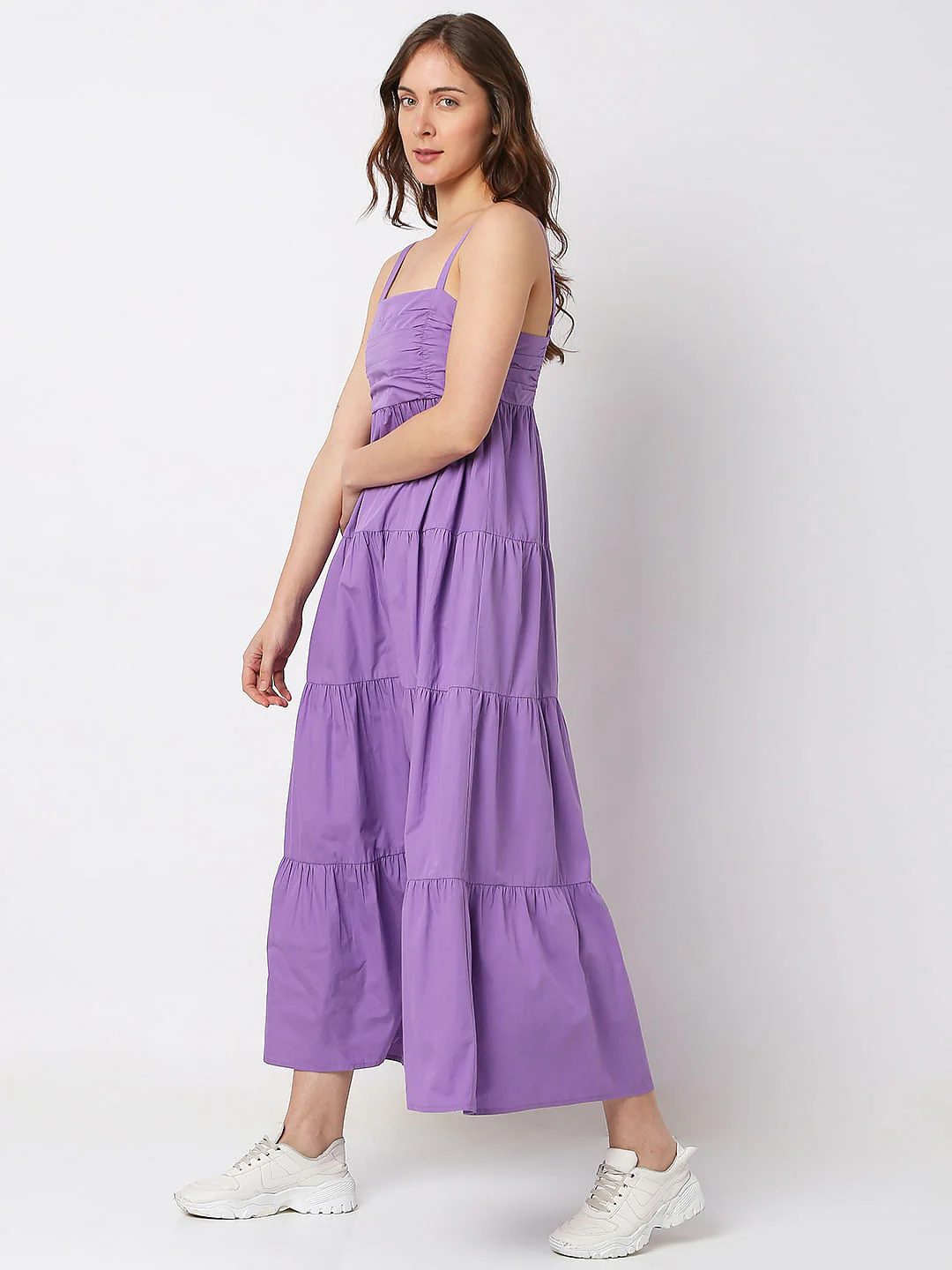 Purple Tiered Maxi Dress - Image 3