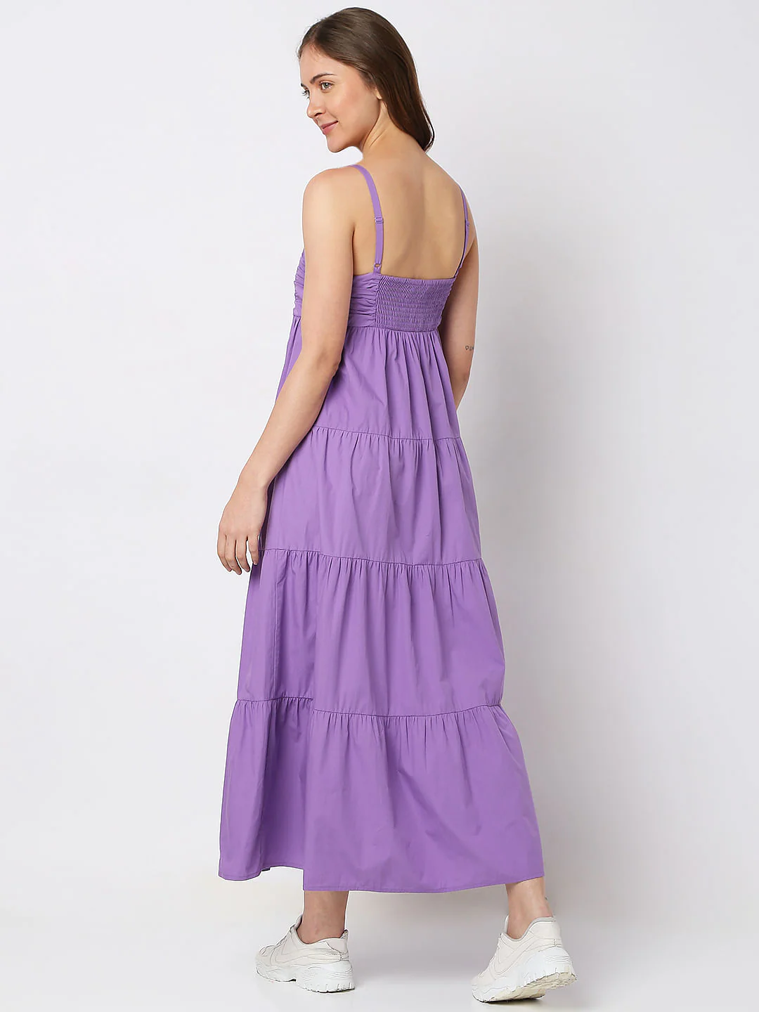 Purple Tiered Maxi Dress - Image 4
