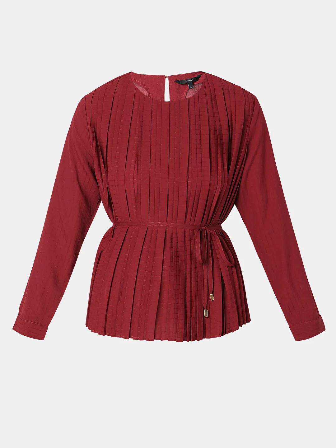 Brick Red Pleated Top - Image 7