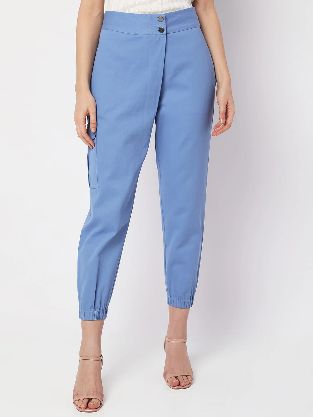 Blue High Rise Pants - Image 2