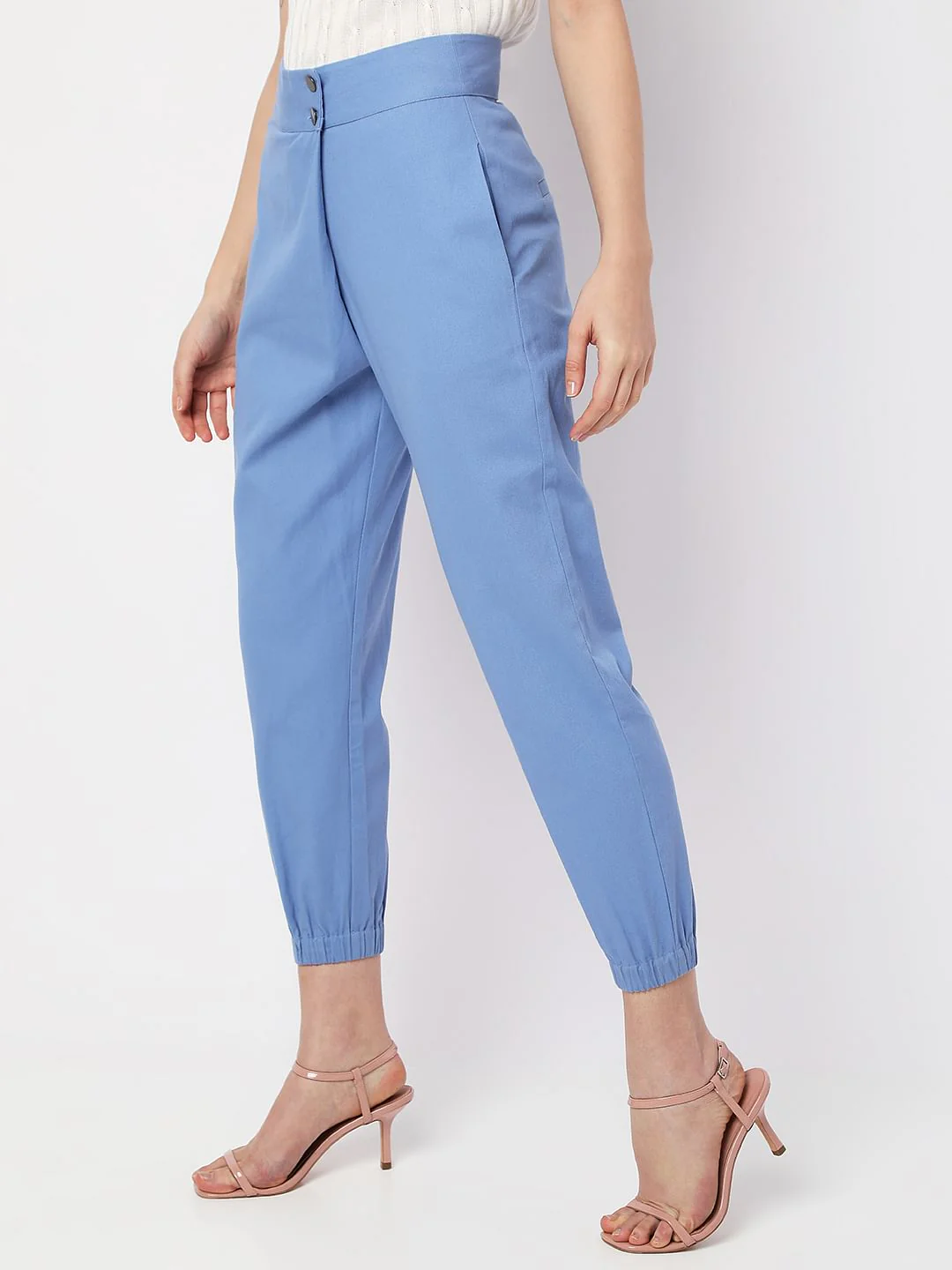 Blue High Rise Pants - Image 3