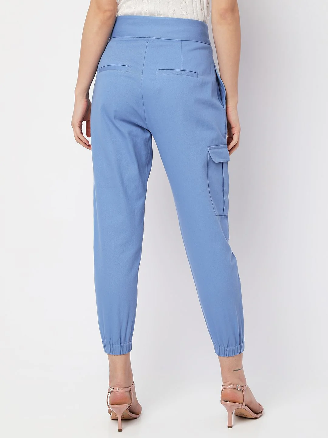 Blue High Rise Pants - Image 4
