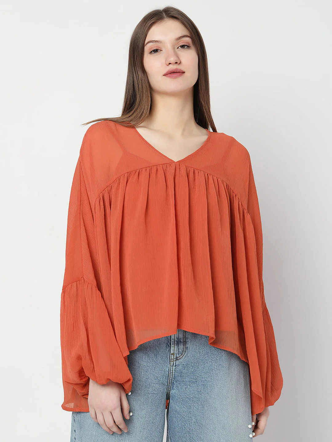 Orange Flared Top - Image 2