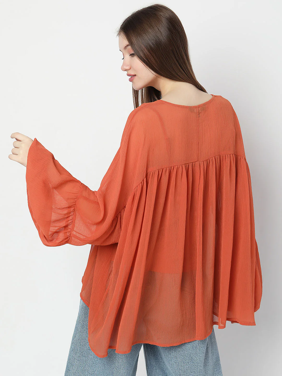 Orange Flared Top - Image 4