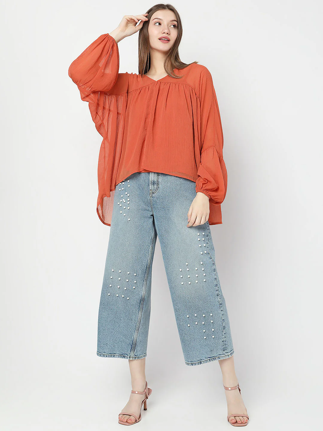 Orange Flared Top - Image 5