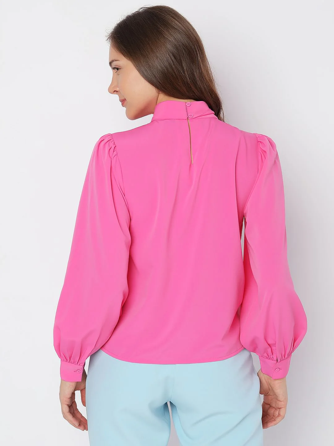 Pink High Neck Top - Image 4