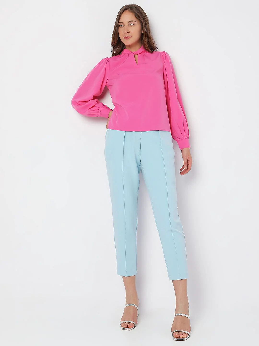 Pink High Neck Top - Image 5