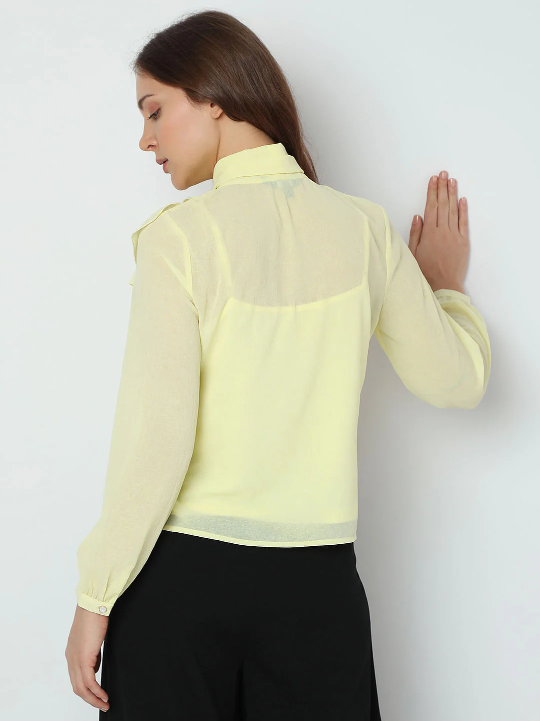 Yellow Ruffle Detail Top - Image 4