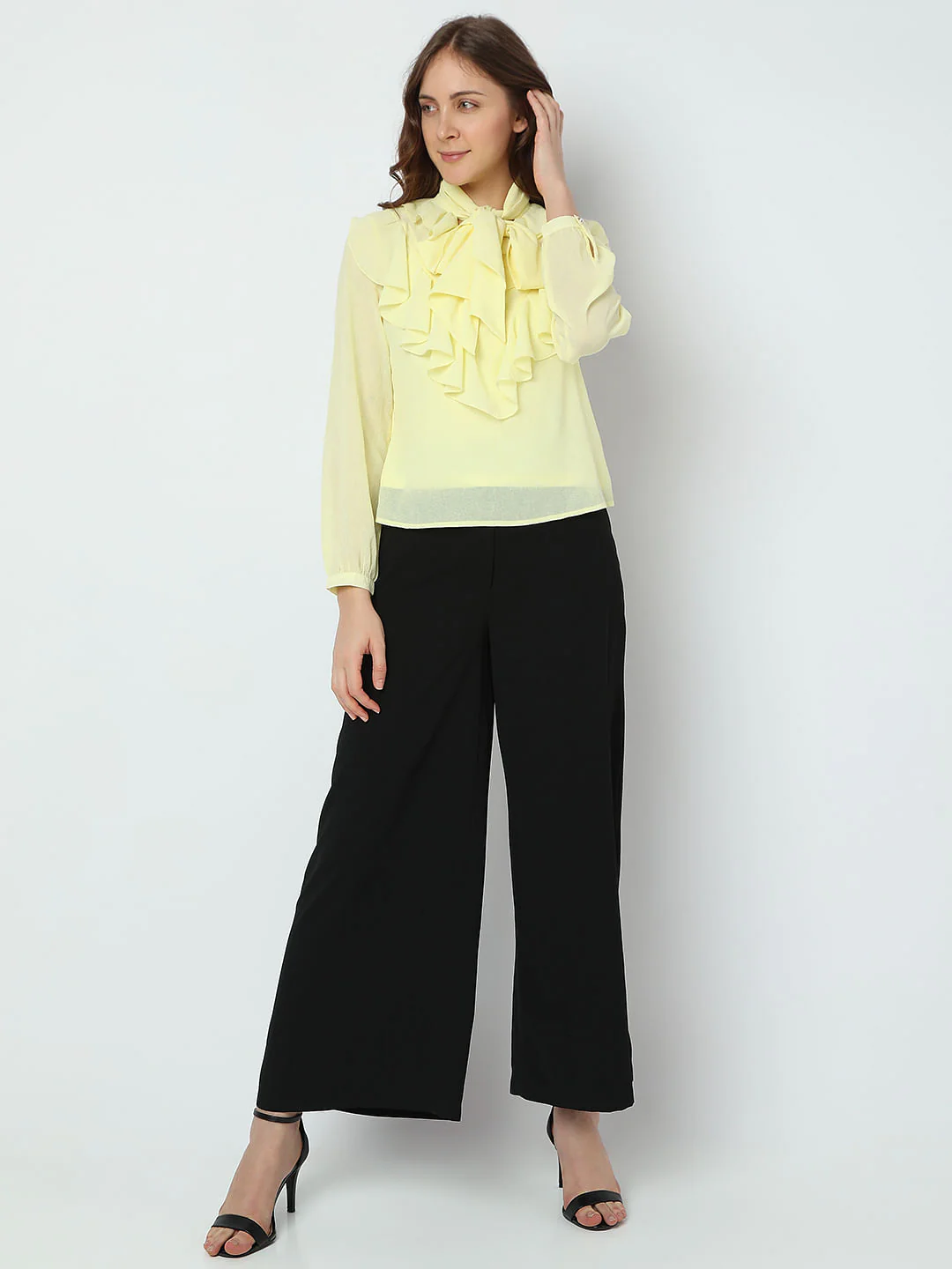 Yellow Ruffle Detail Top - Image 5