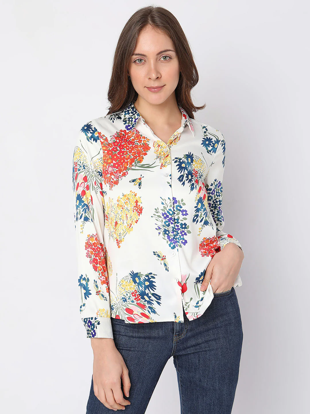 White Floral Shirt - Image 2