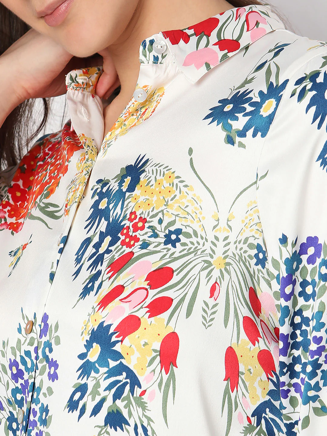 White Floral Shirt - Image 8