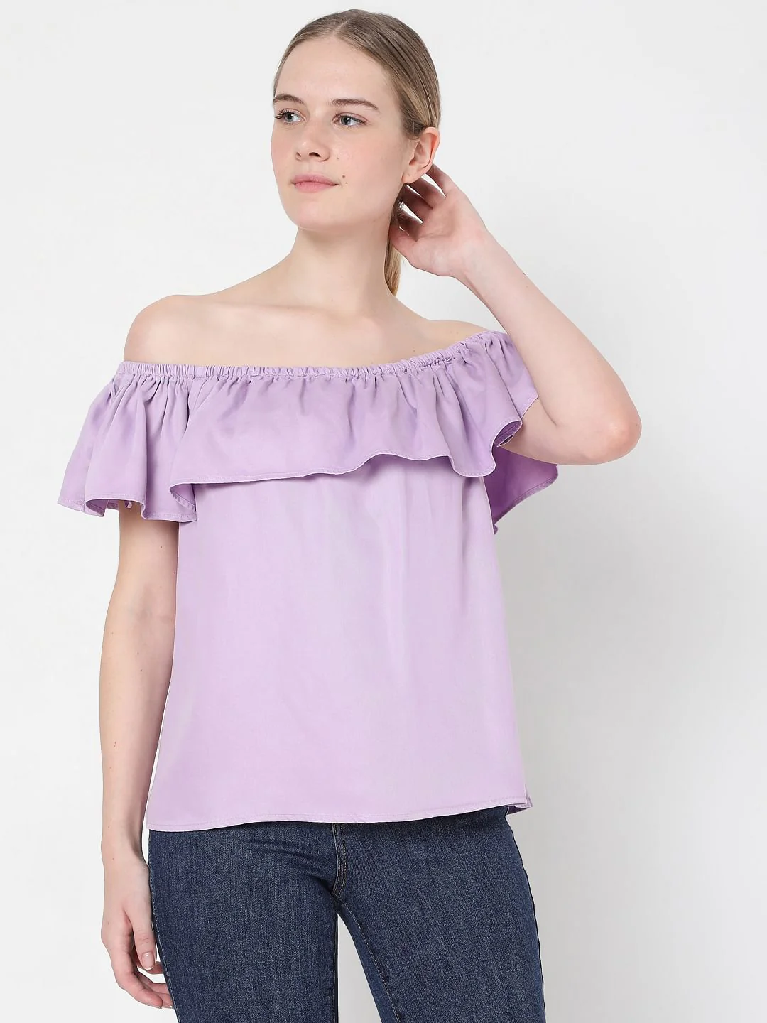 Lilac Off Shoulder Top - Image 2