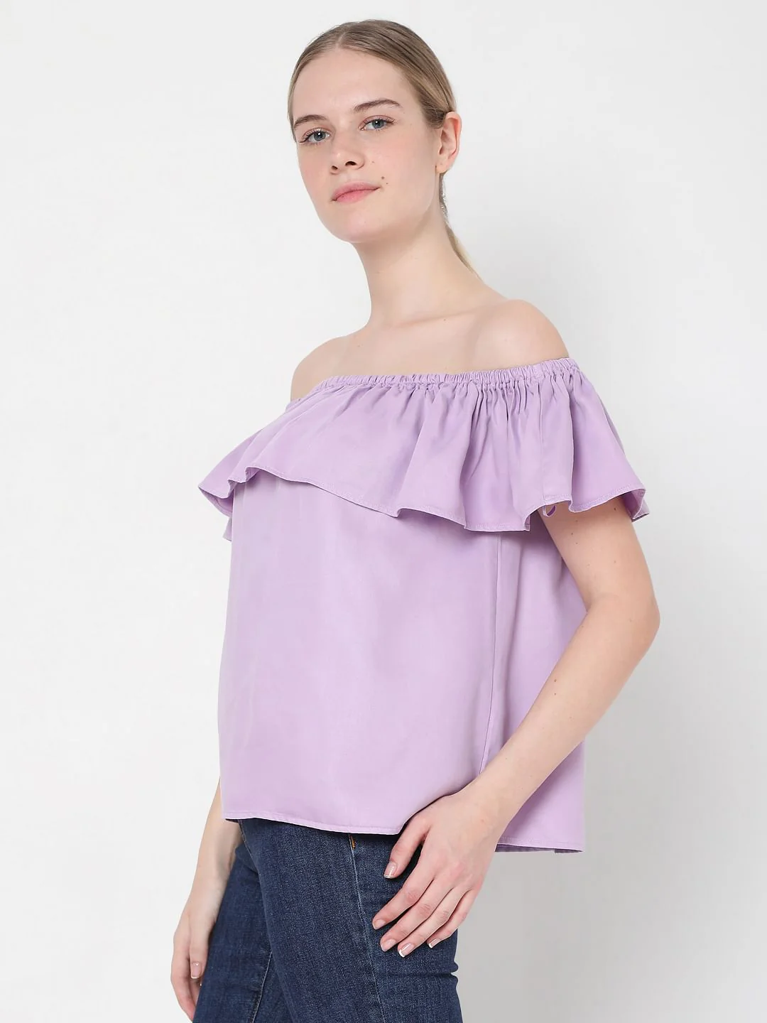 Lilac Off Shoulder Top - Image 3