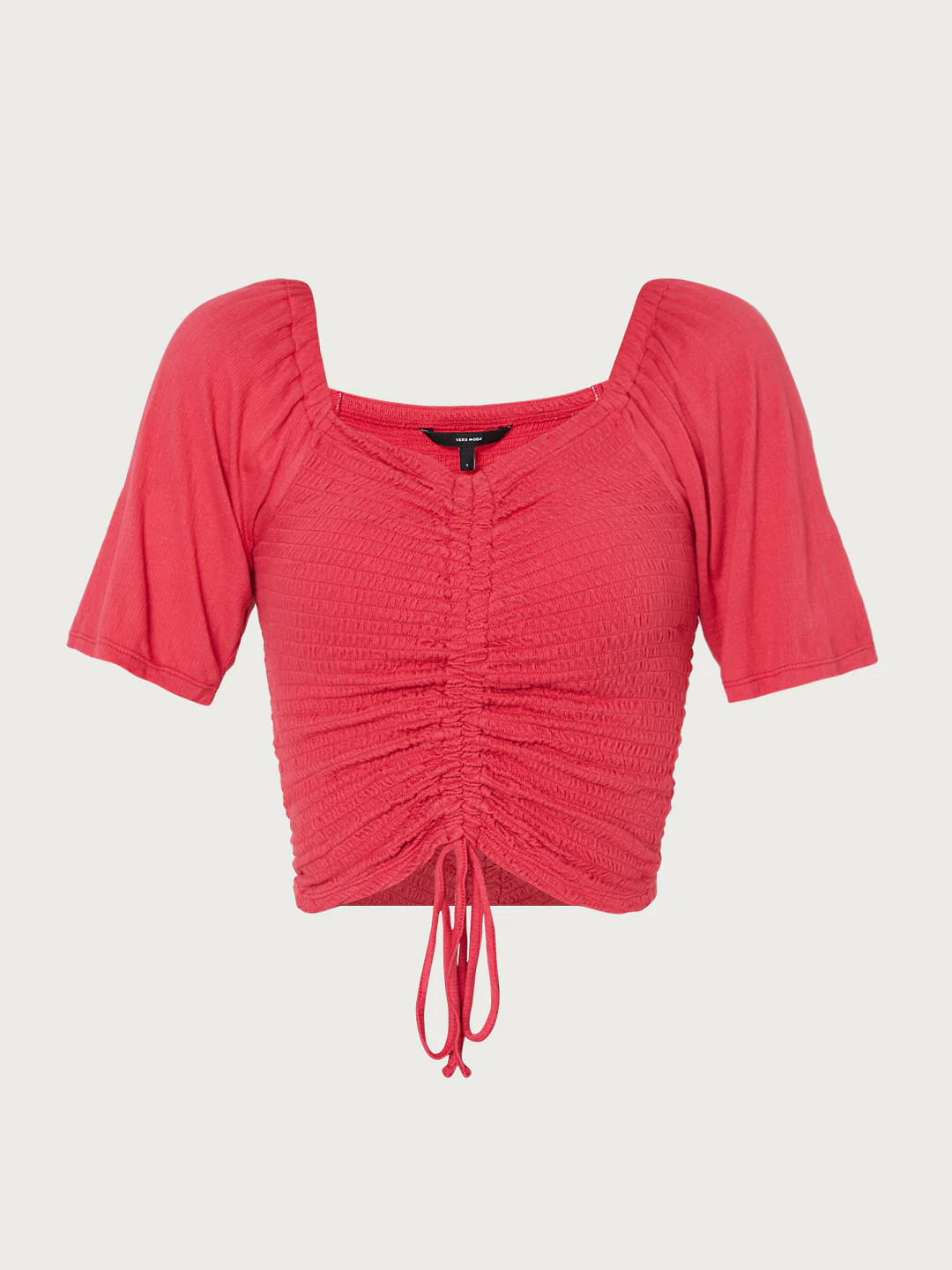 Pink Ruched Crop Top - Image 7