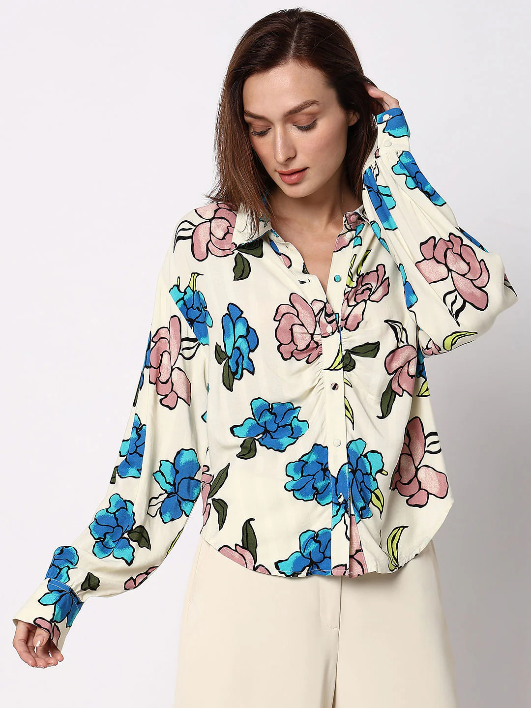 Off-White Floral Shirt - Image 2