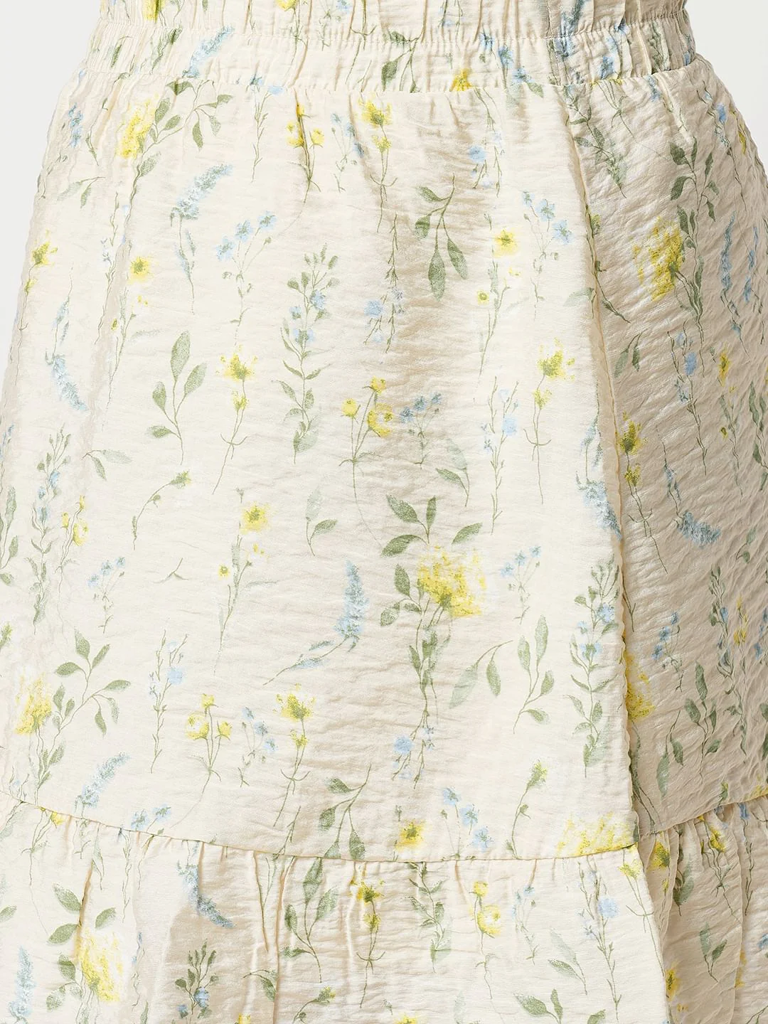Beige Floral Co-Ord Set Skirt - Image 4