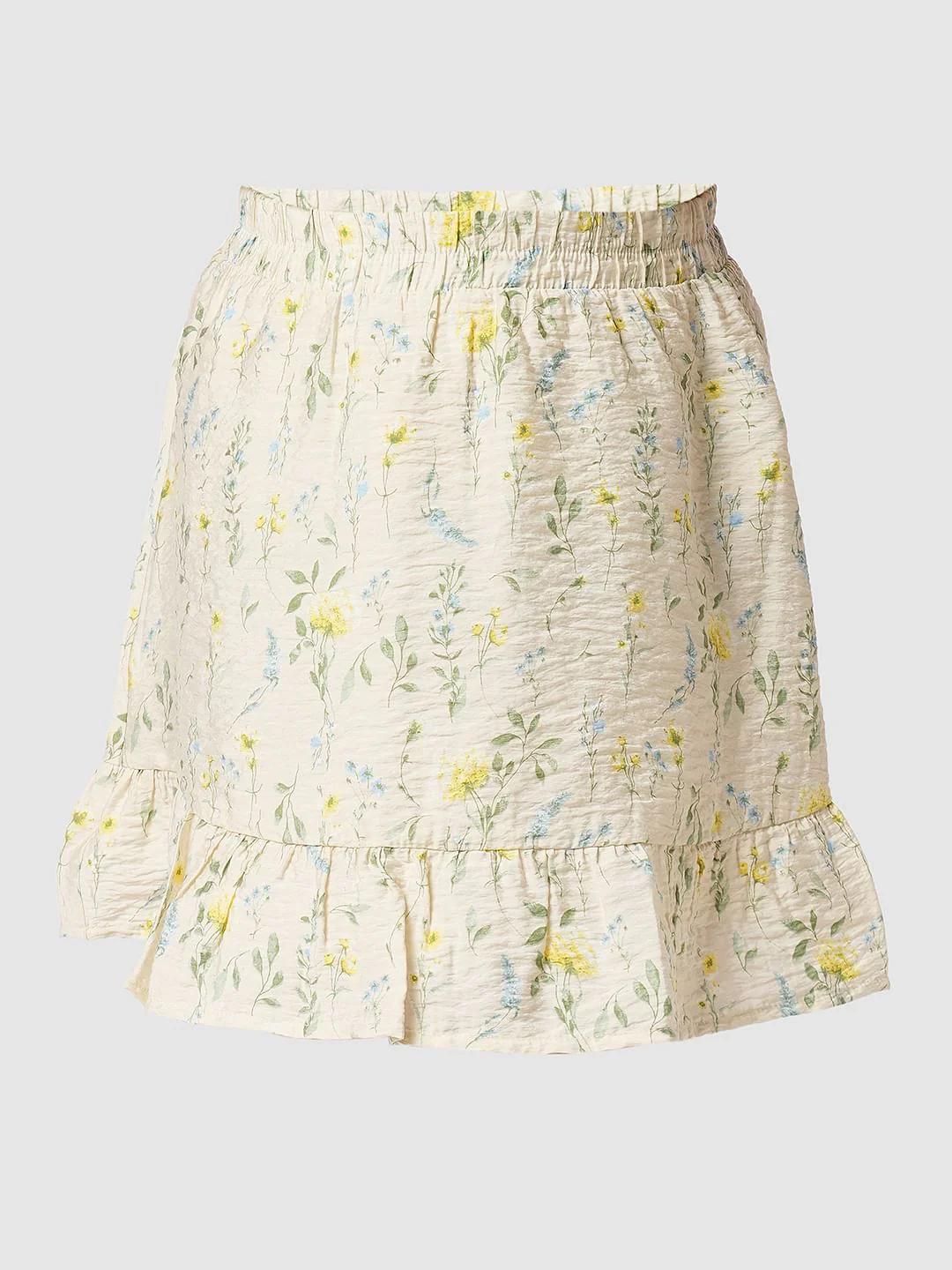 Beige Floral Co-Ord Set Skirt - Image 6