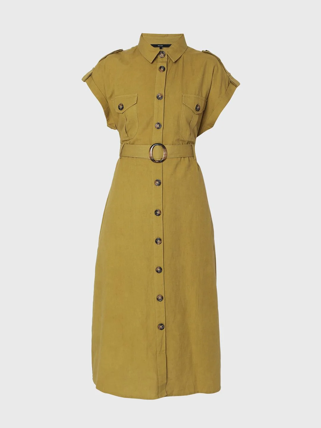 Brown Shirt Dress - Image 6