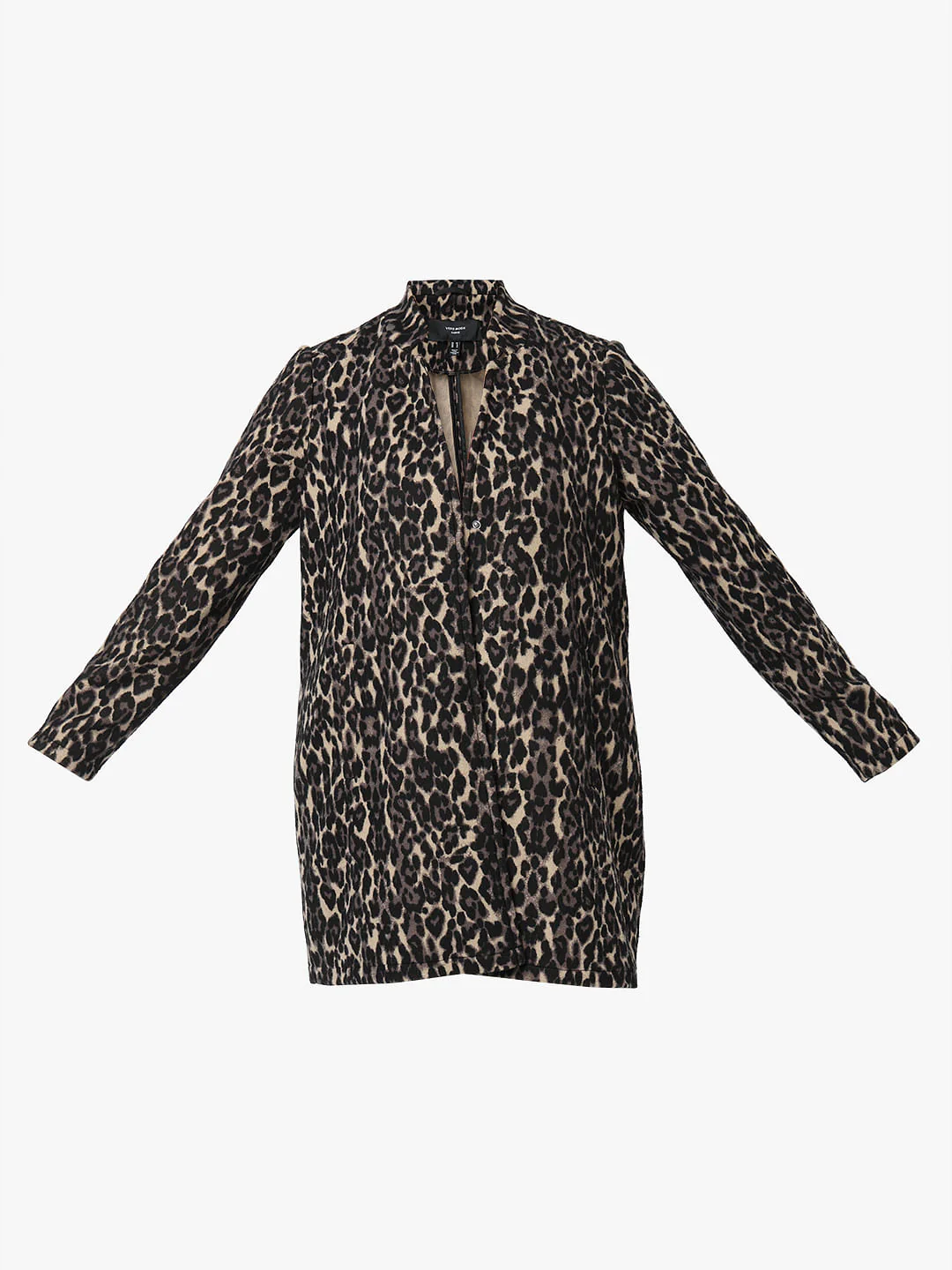Curve Black Animal Print Brushed Coat - Image 7
