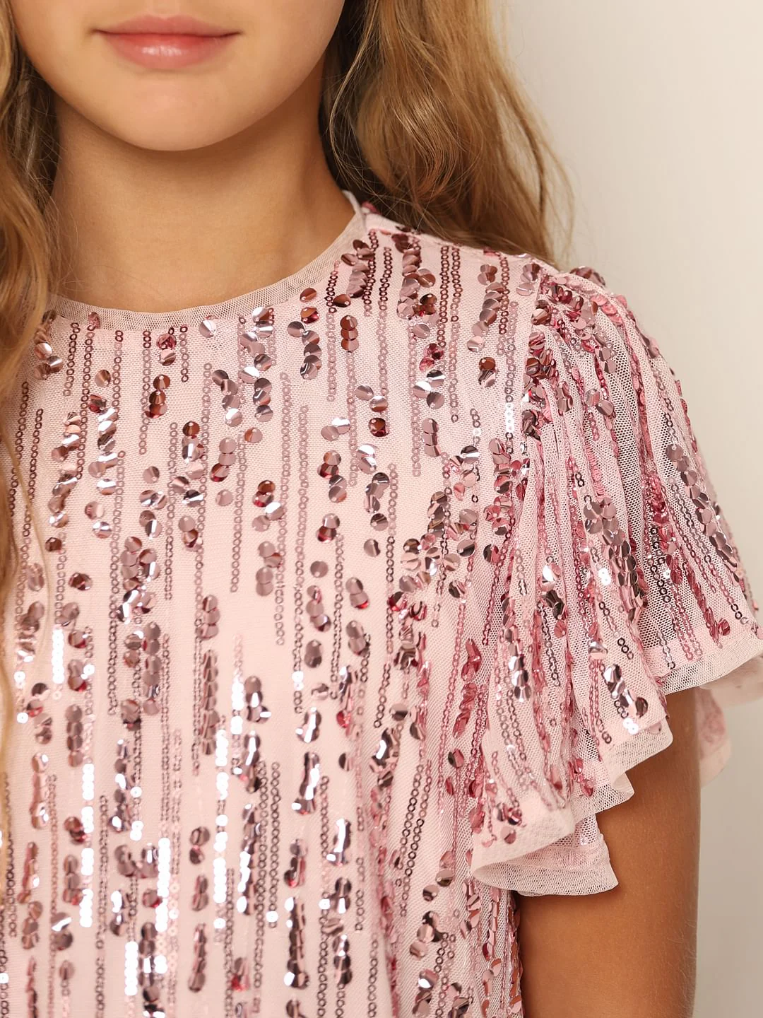 Pink Sequin Detail Shift Dress - Image 4