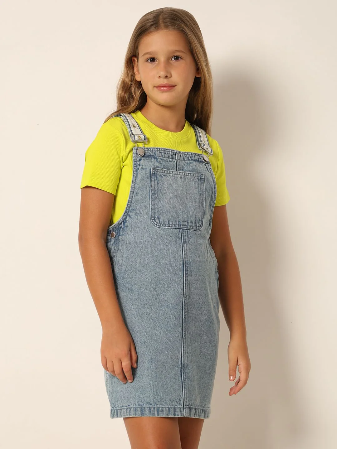 Blue Cotton Denim Dungaree - Image 3