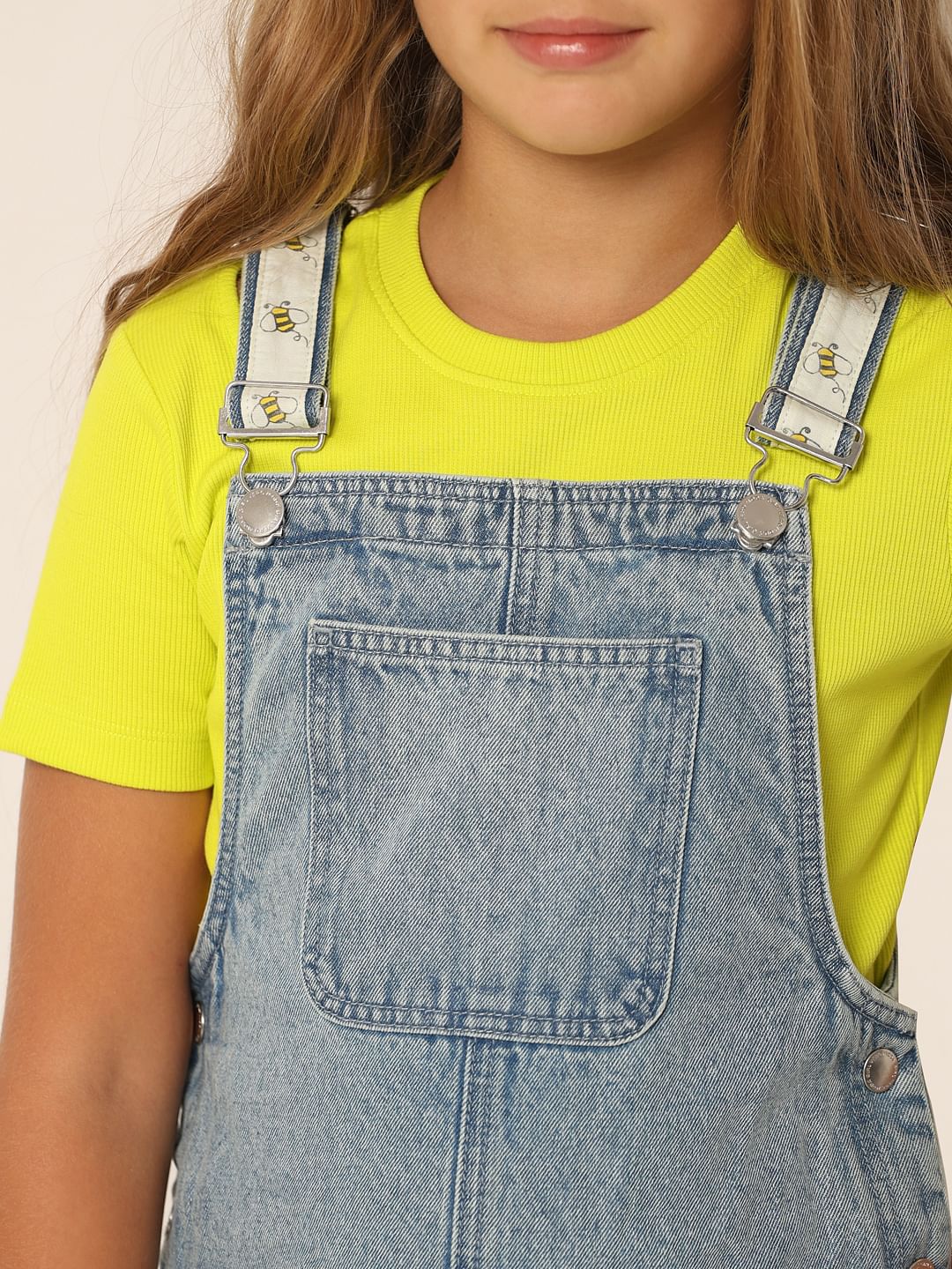 Blue Cotton Denim Dungaree - Image 5