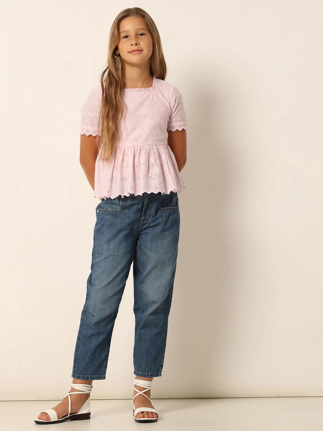 Pink Schiffli Flared Top - Image 6
