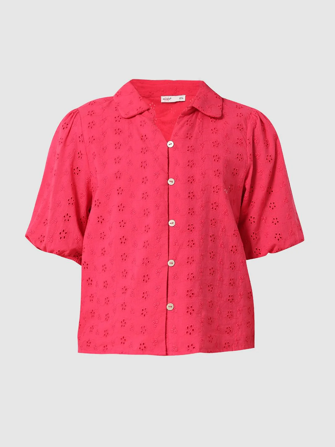 Pink Schiffli Co-Ord Set Shirt - Image 6