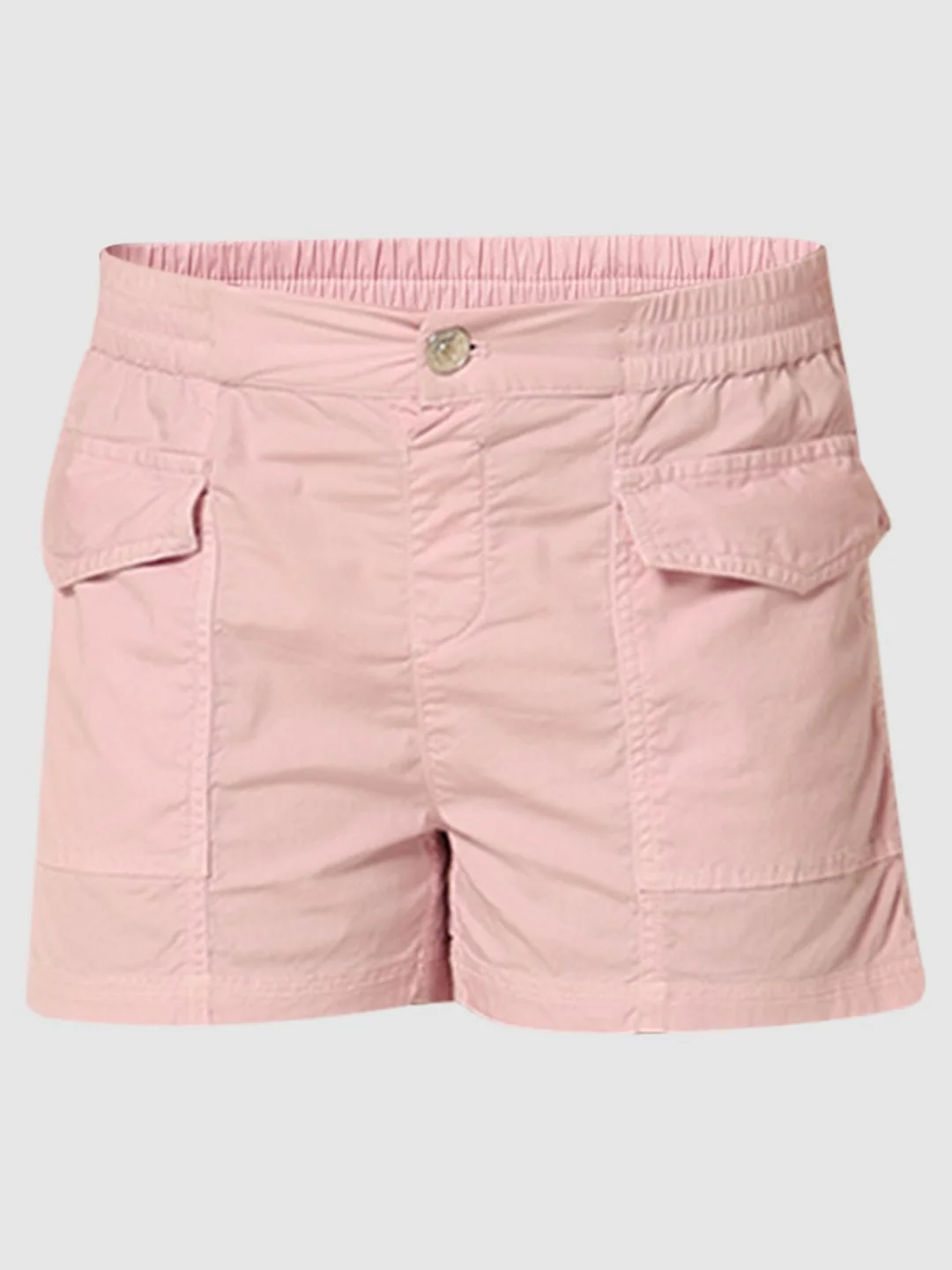 Girls Pink Mid Rise Cargo Shorts - Image 5
