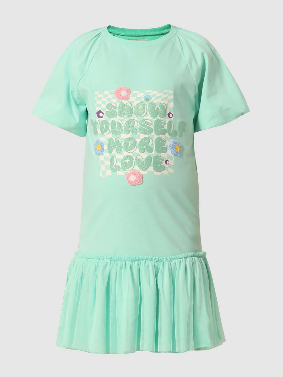 Green Graphic Print Fit & Flare Dress - Image 6