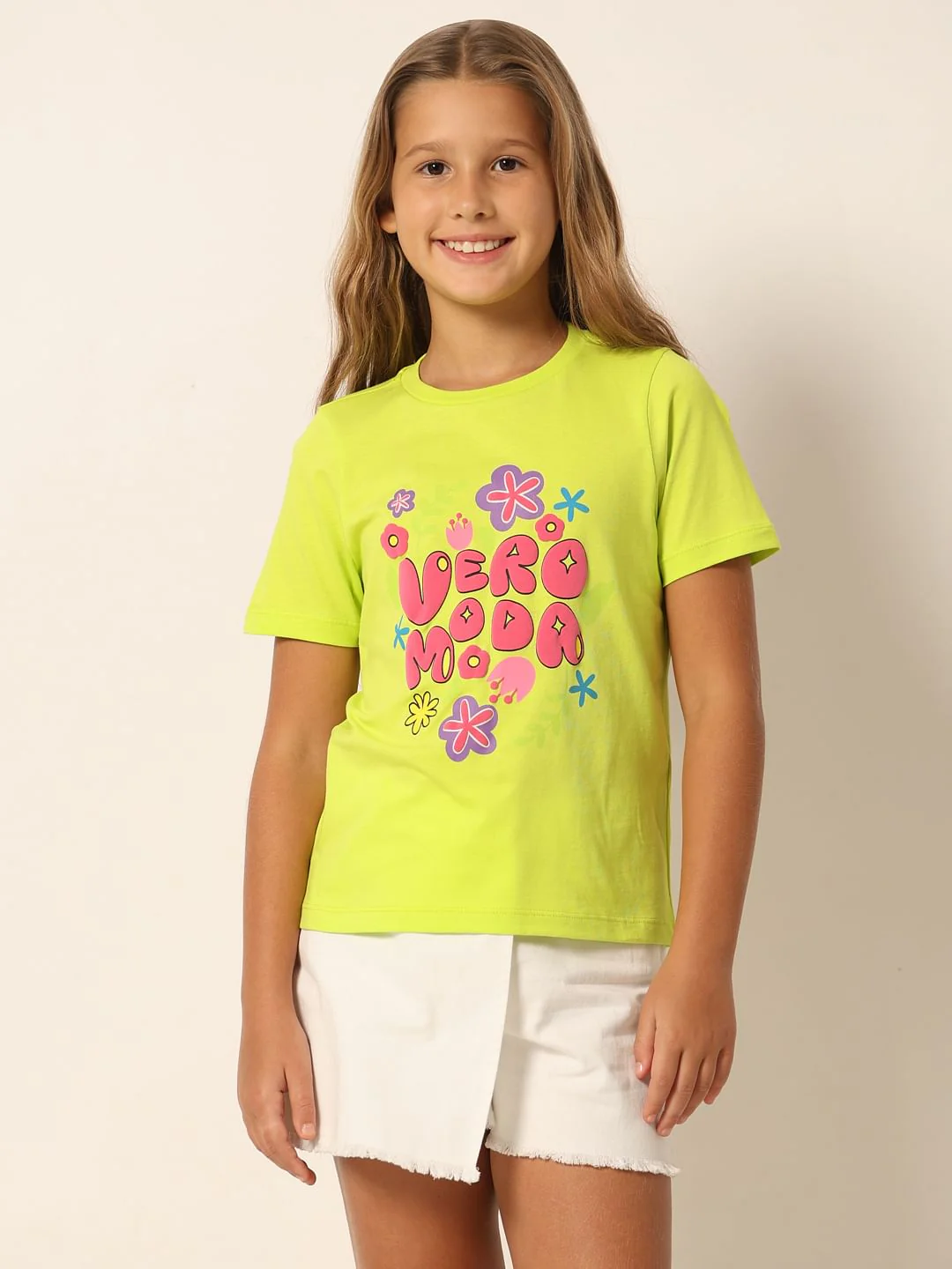 Neon Green Graphic Print T-Shirt - Image 2