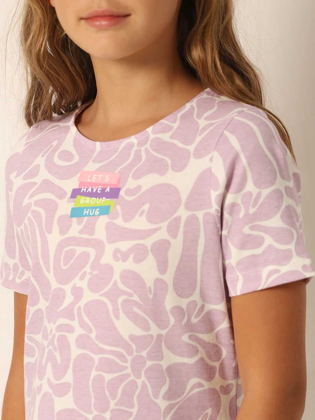 Purple Printed Shift Dress - Image 4