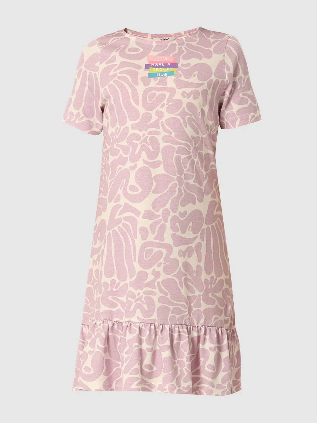 Purple Printed Shift Dress - Image 6