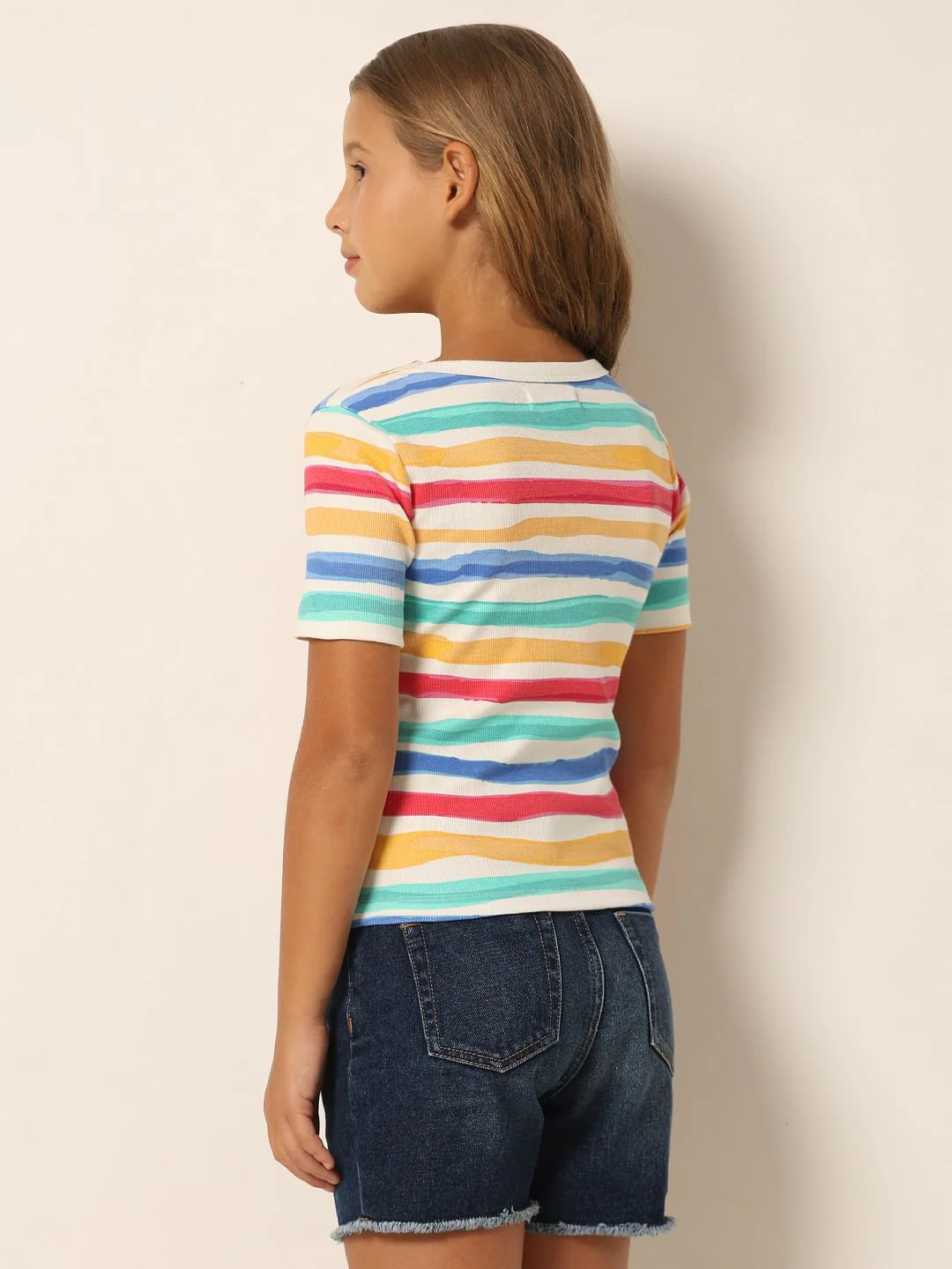 White Striped T-Shirt - Image 3