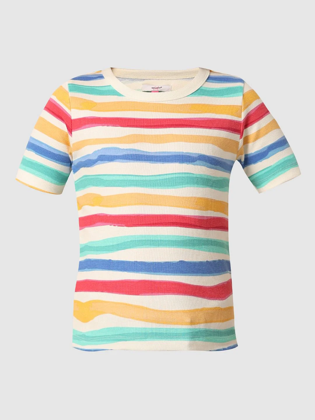 White Striped T-Shirt - Image 6