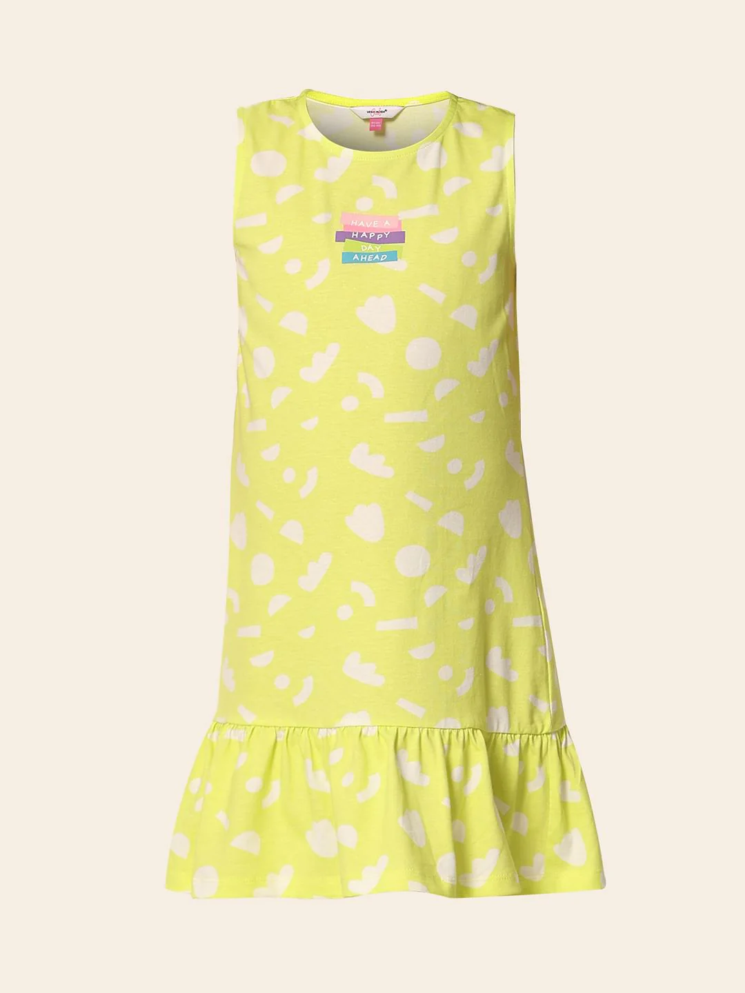 Green Printed Sleeveless Dress - Image 6