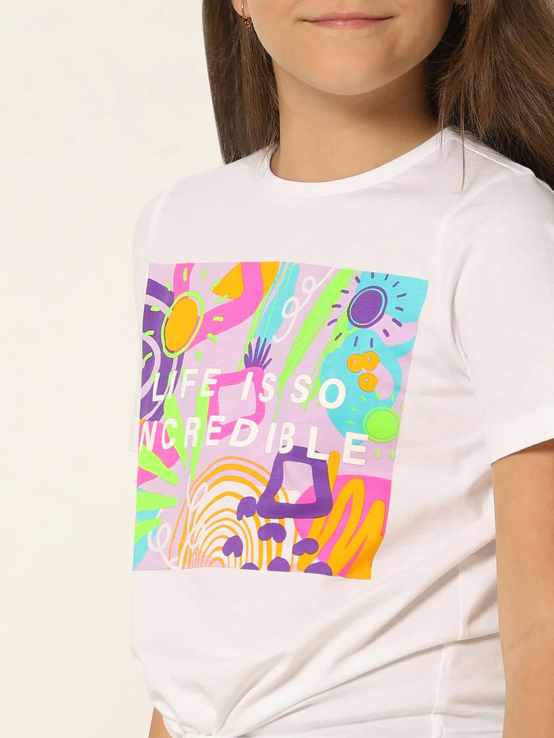 White Graphic Print T-Shirt - Image 4