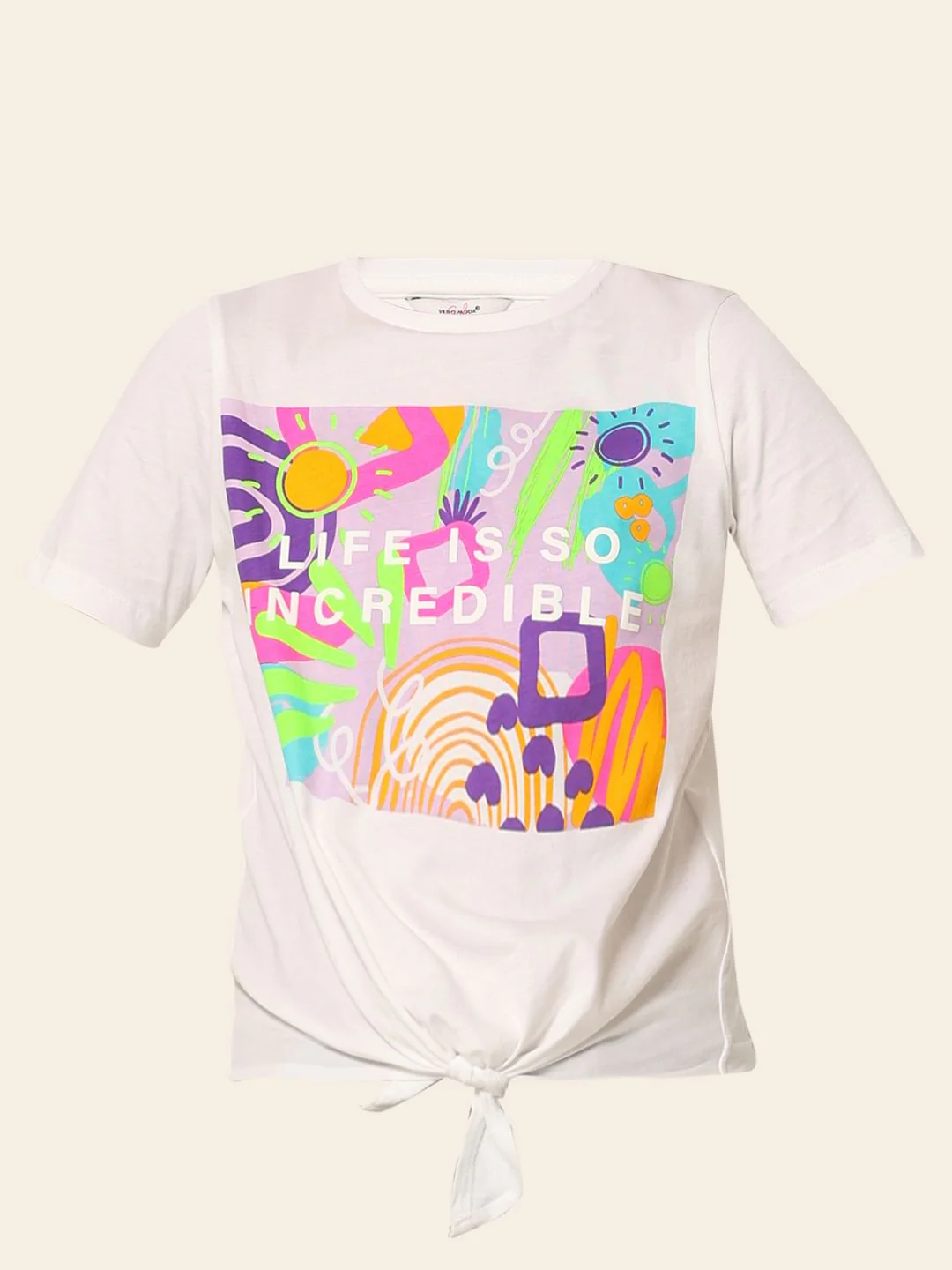 White Graphic Print T-Shirt - Image 6