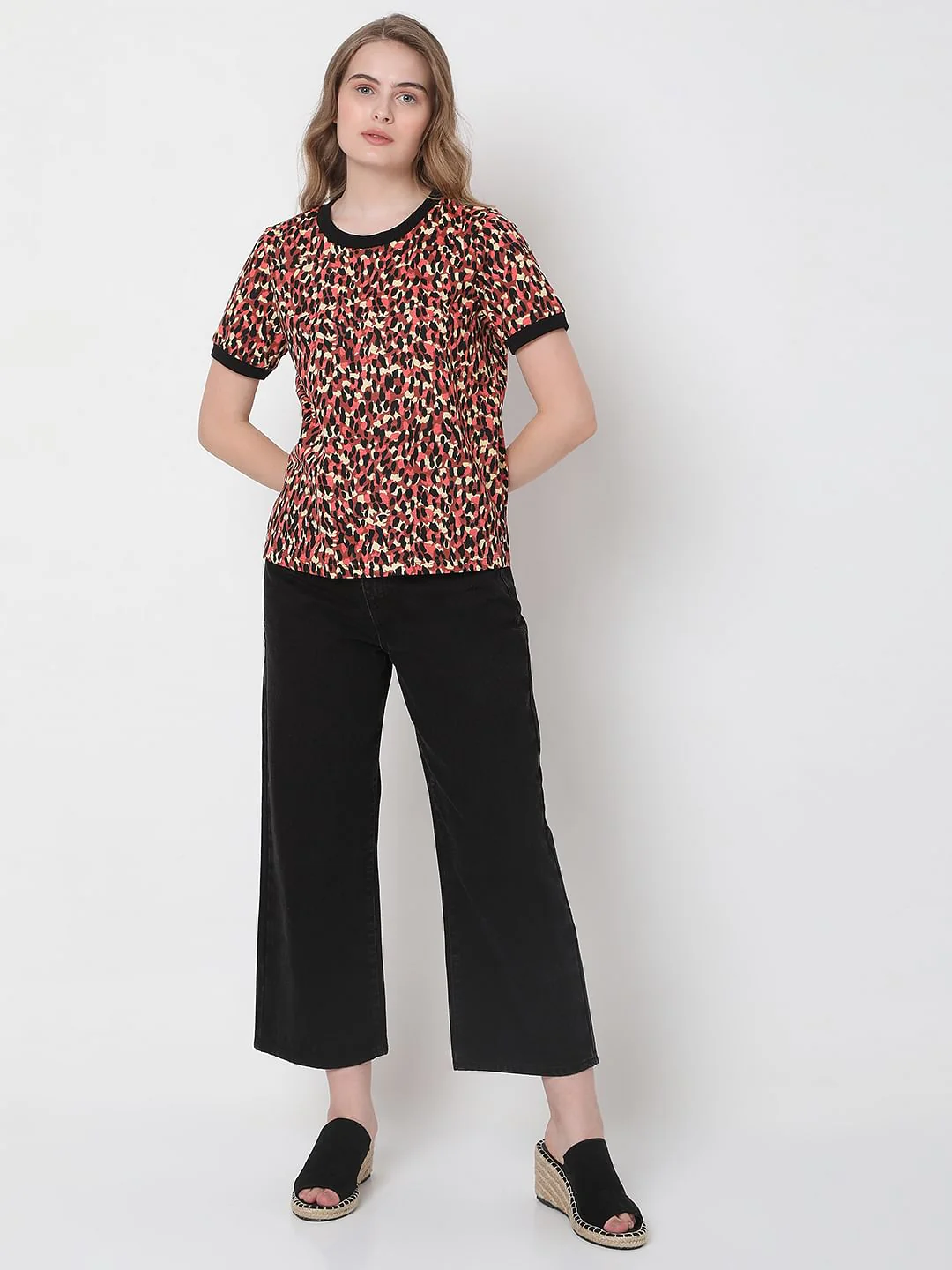 Red Abstract Print Top - Image 5