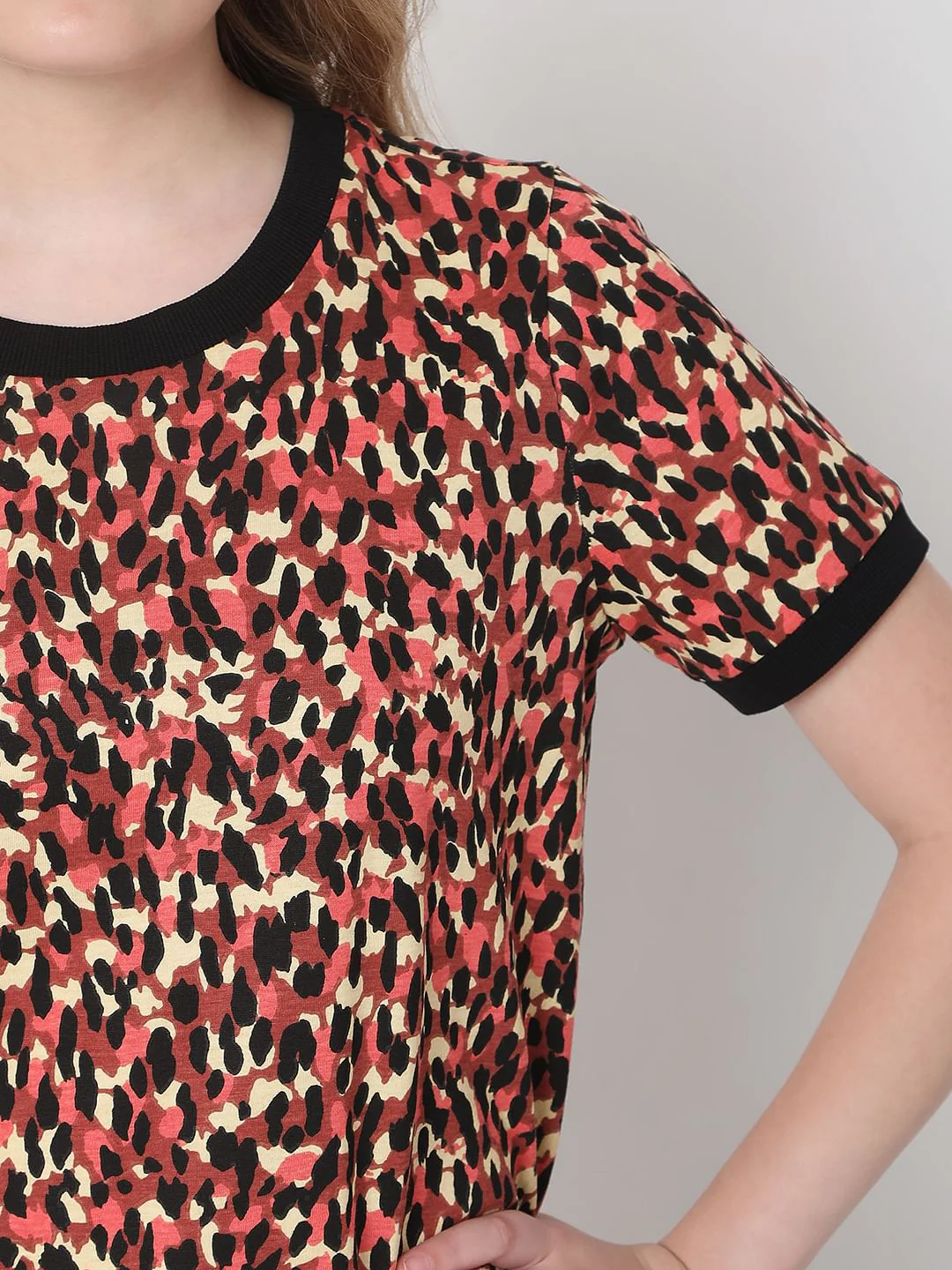 Red Abstract Print Top - Image 6