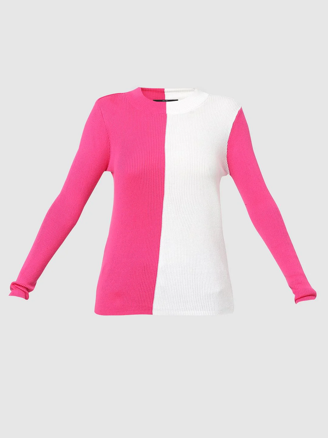 Fuchsia Colourblocked Sweater - Image 6