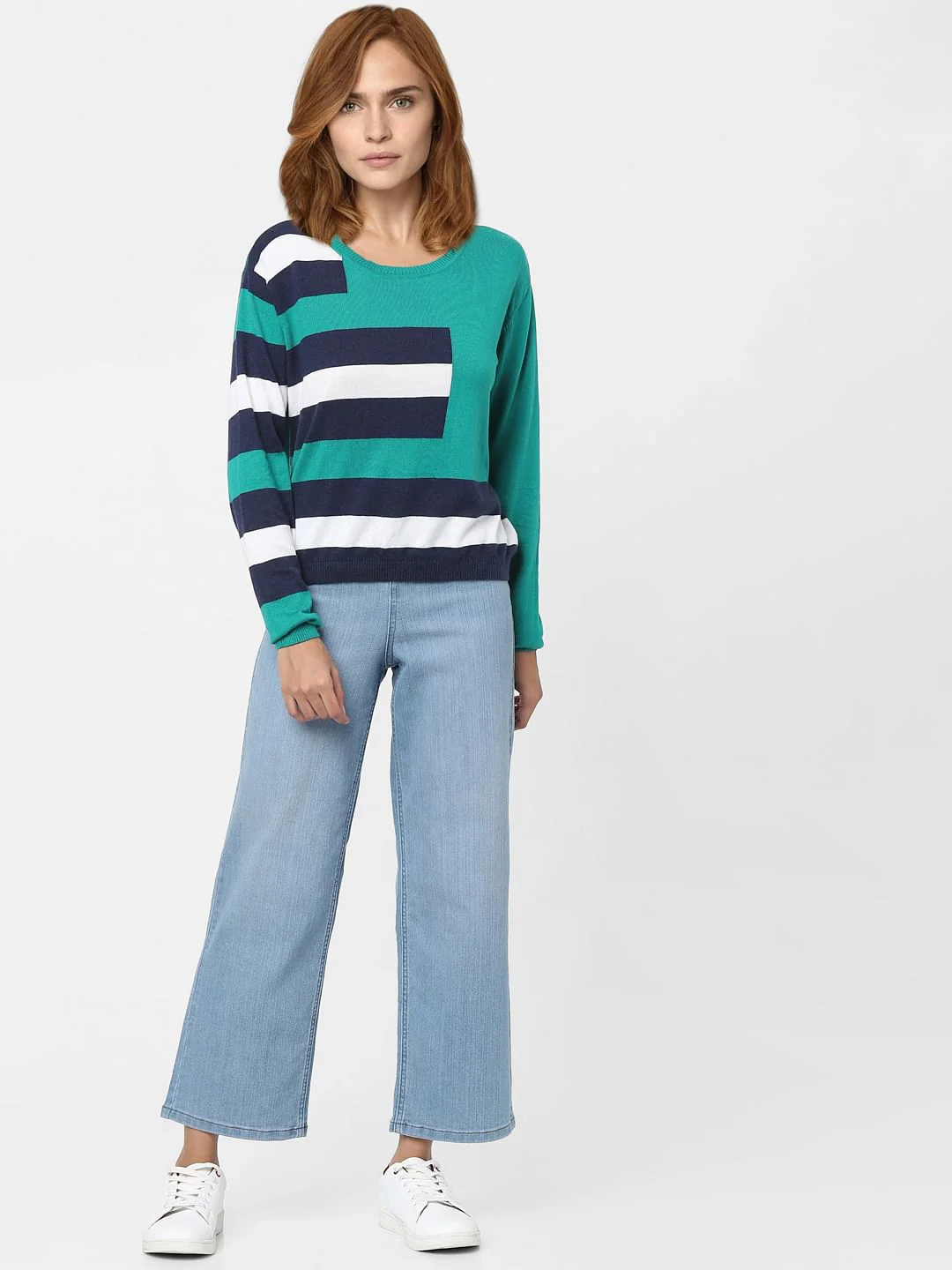 Green Colourblocked Sweater - Image 4