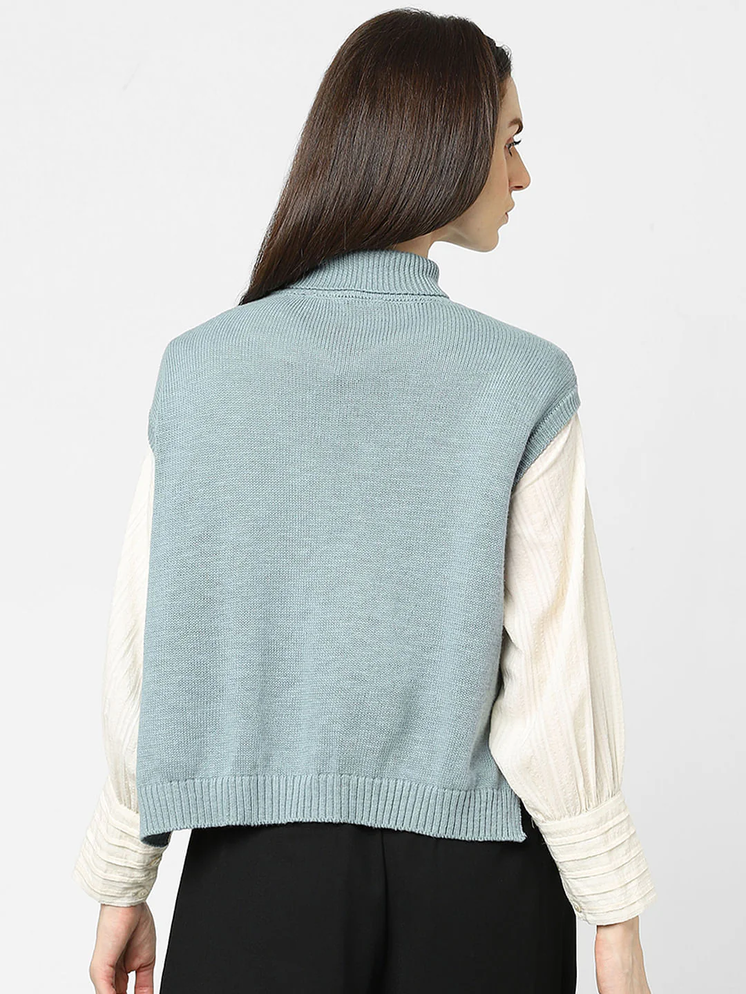 Blue Cable Knit Vest - Image 3