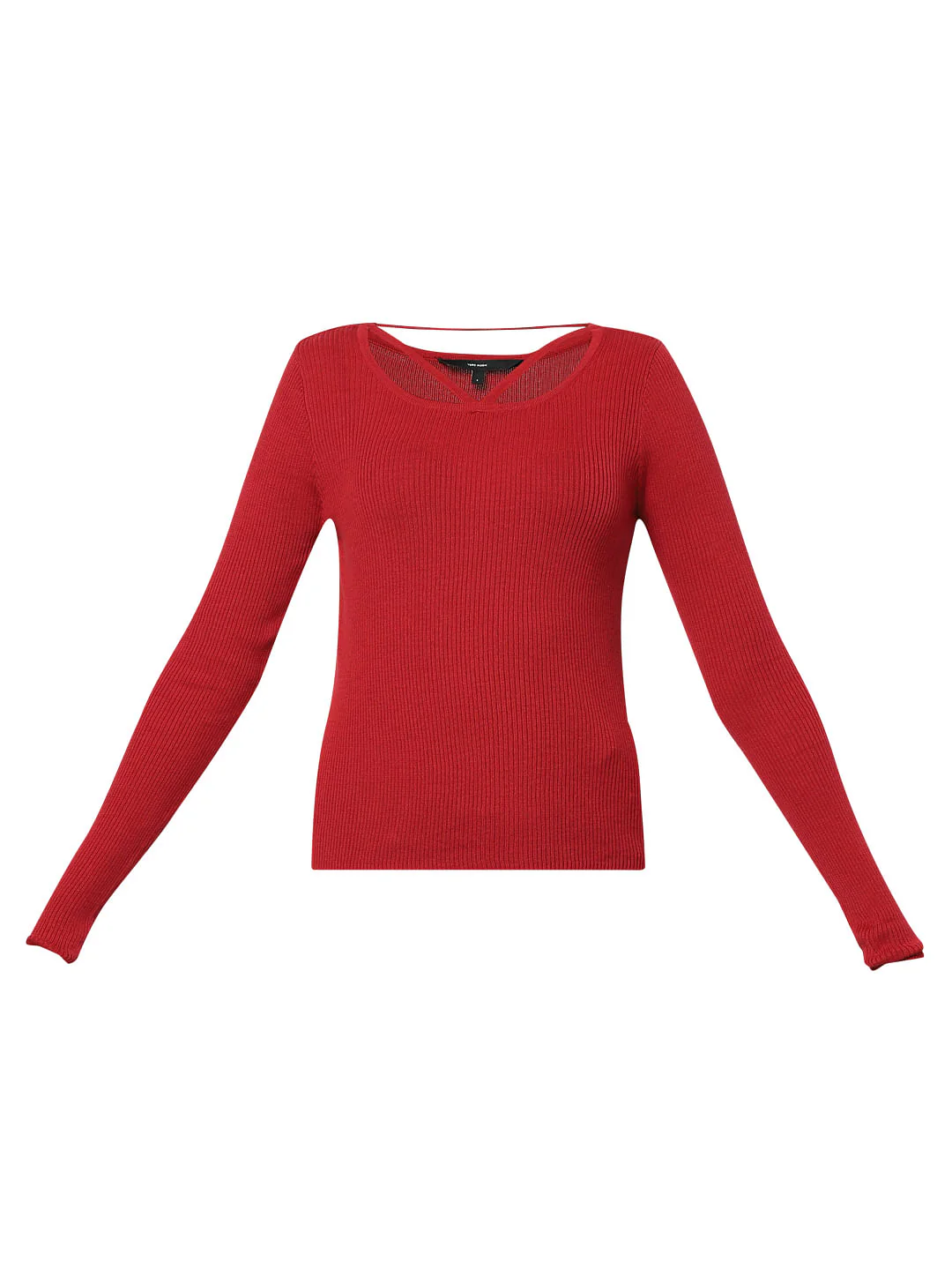 Red Ribbed Sweater - Image 6