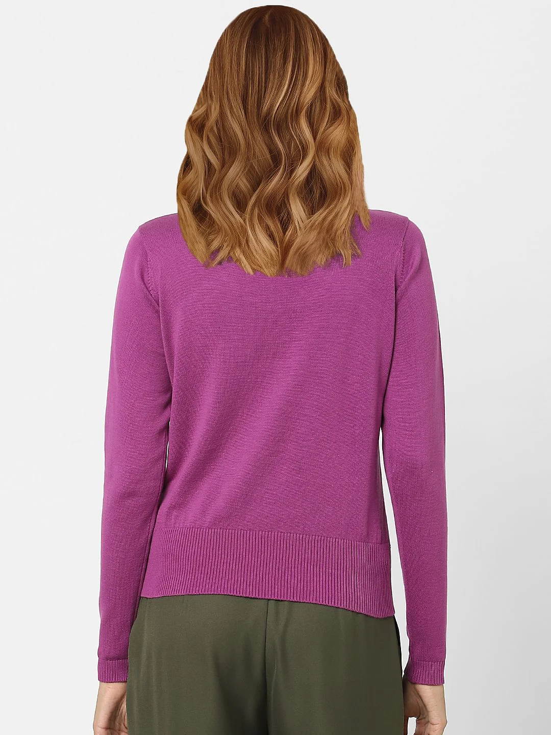 Purple Peephole Detail Sweater - Image 3