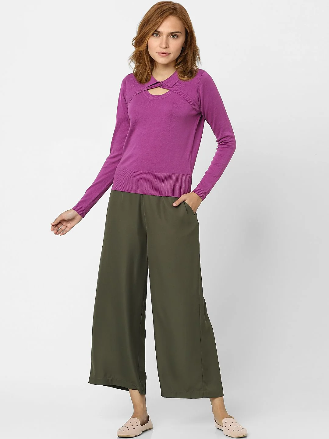 Purple Peephole Detail Sweater - Image 4